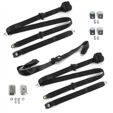 Ford Truck 1980 - 1986 F150  Standard 3pt BK Bench Seat Kit w/Brackets 3 Belts 