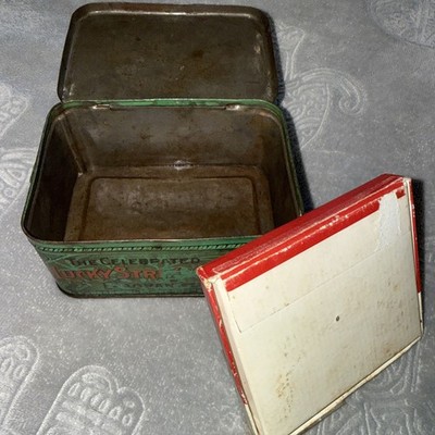 Vintage Lucky Strike Tobacco Tin + Marijüana Novelty Cigarette Pack Display  Set