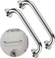 2 Pack 12 Stainless Steel Shower Grab Bars Chrome Bathroom Safety Hand Rail