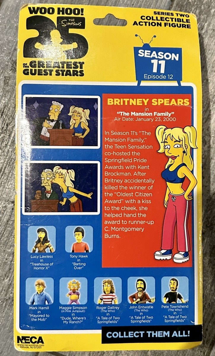 希少　NECA ザ・シンプソンズ　25周年記念　ブリトニースピアーズ⭐︎未開封品⭐︎ Simpsons 25th Anniversary Series Britney Spears Figure NECA New