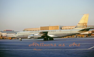 Continental Airlines Boeing 707-324C N17327 LAX Late 1960s 8''x12'' Color Print