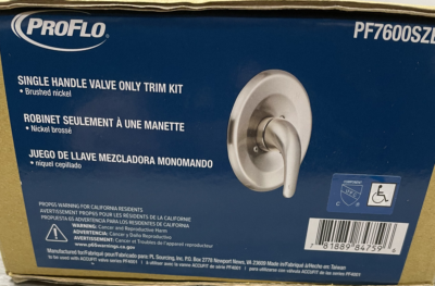 #ad PROFLO PF7600SZBN Alvord Pressure Balanced Valve Trim Only Brushed Nickel*READ* $26.99