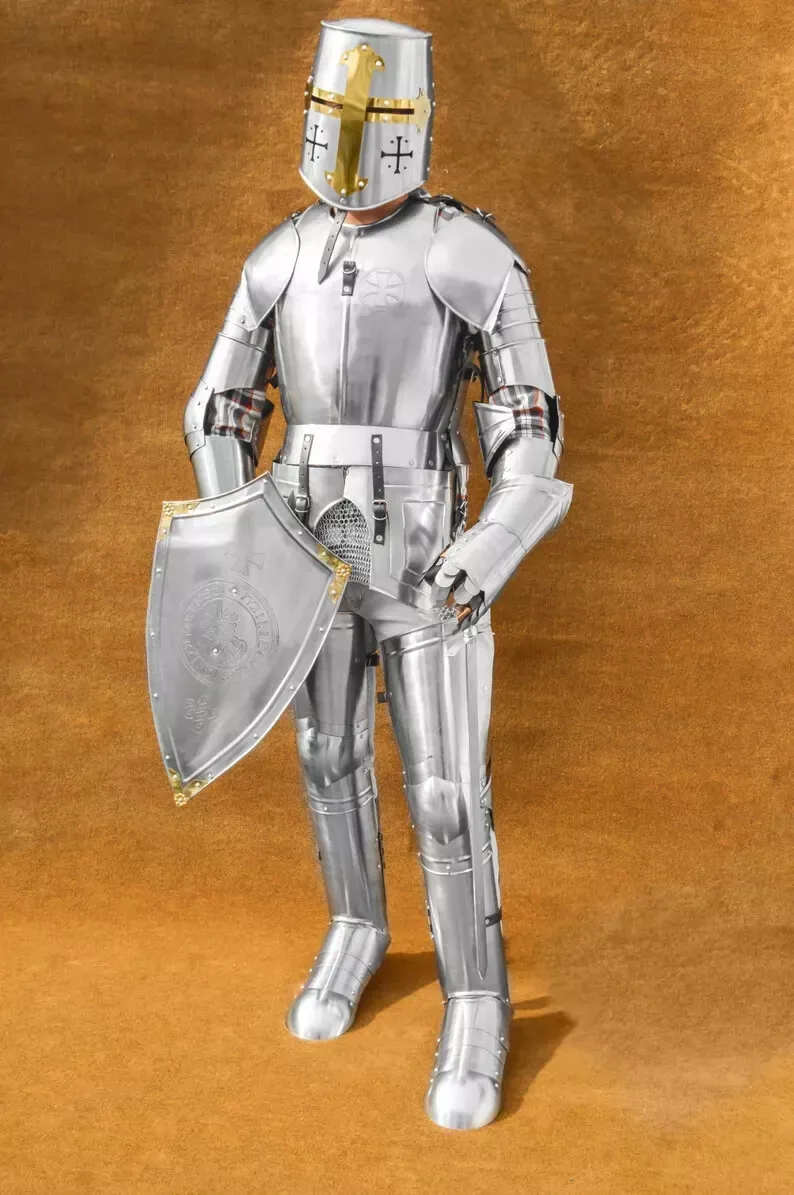 Medieval Knight Full Body Combat Armor Suit Templar Wearable