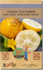 Lemon Cucumber Seeds - Non Gmo/Heirloom Lemon Cucumber Seeds for Planting Home G