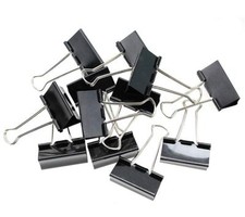15x mollette grandi ufficio ferma fogli metallo alette pieghevoli cancelleria