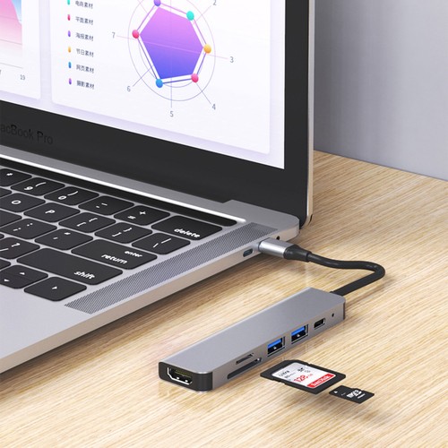 New Multiport USB-C Hub Type C To USB3.0 4K HDMI DP Adapter For Macbook Pro/Air - 第 14/23 張圖片
