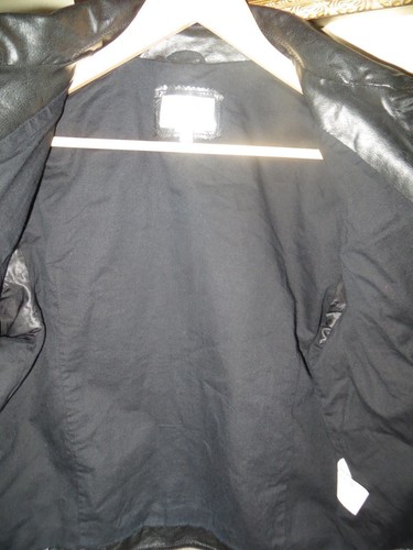 Armani Junior Boys Black Faux Leather Fight Club Blazer Car Coat Jacket XIV 14 - Picture 11 of 12