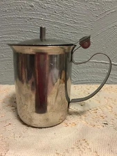 Vtg Mid Century Modern Dura ware Stainless Steel creamer #7509