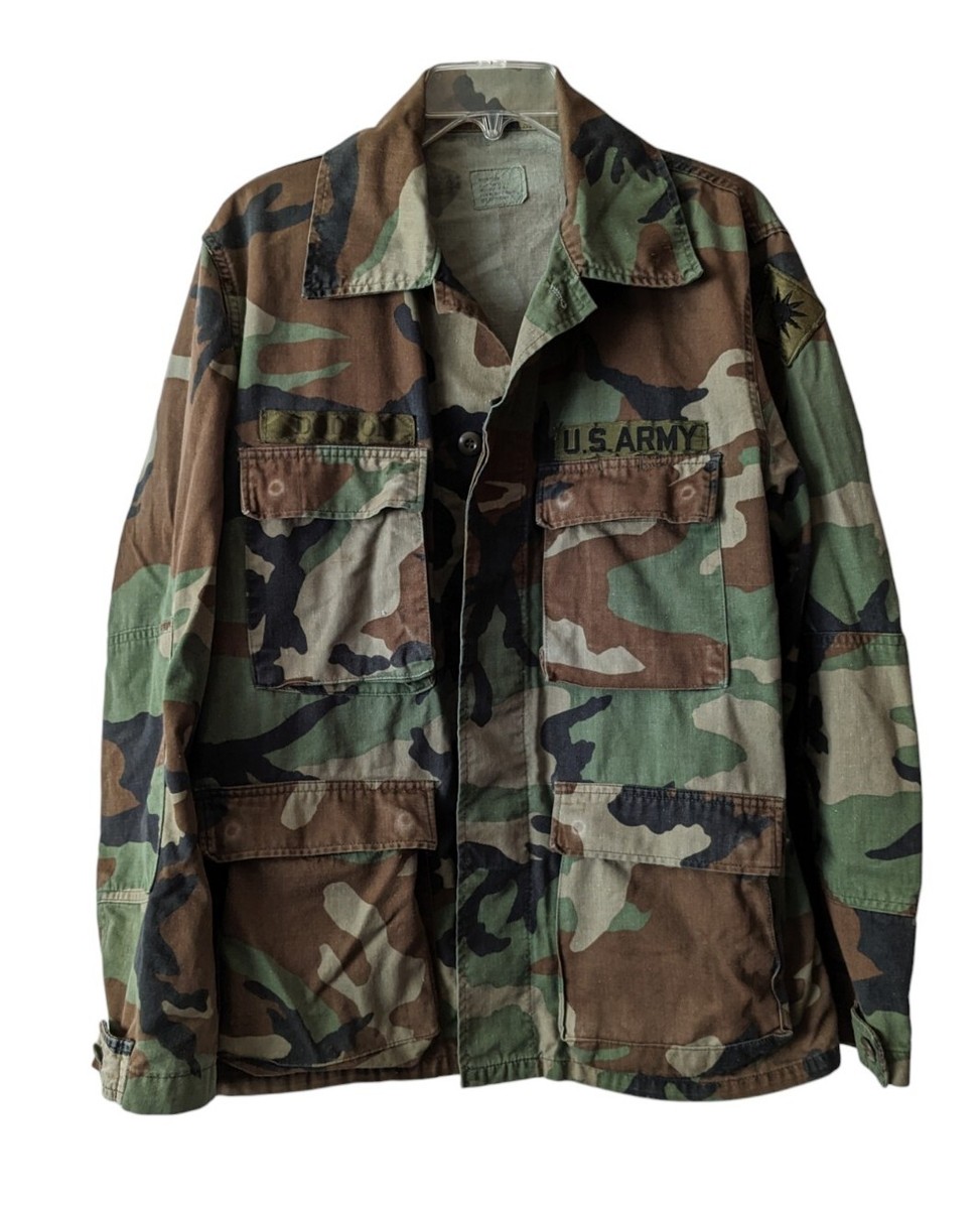 COAT HOT WEATHER WOODLAND CAMOUFLAGE PATTERN COMBAT SZ M Reg Army