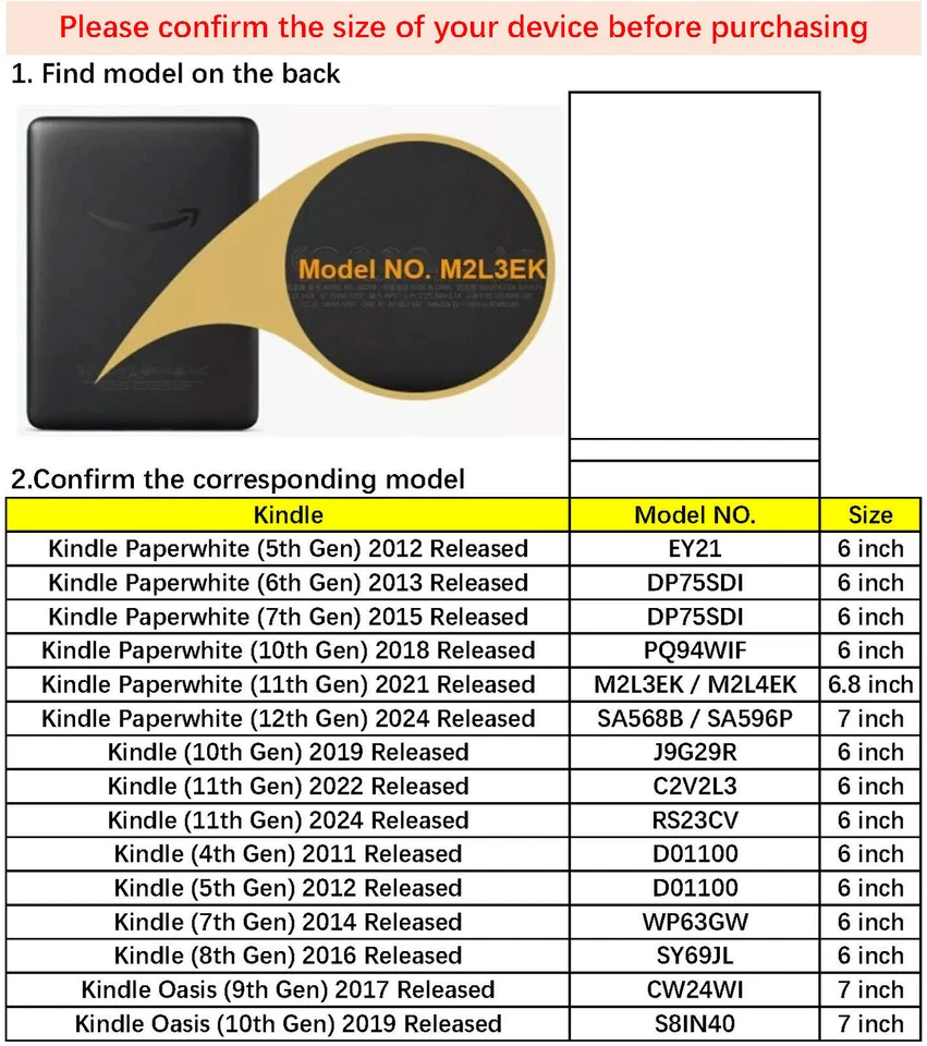 For Amazon Kindle Paperwhite 12th Gen 2024 Case Leather Flip Smart Sleep Cover - Image 2 of 4