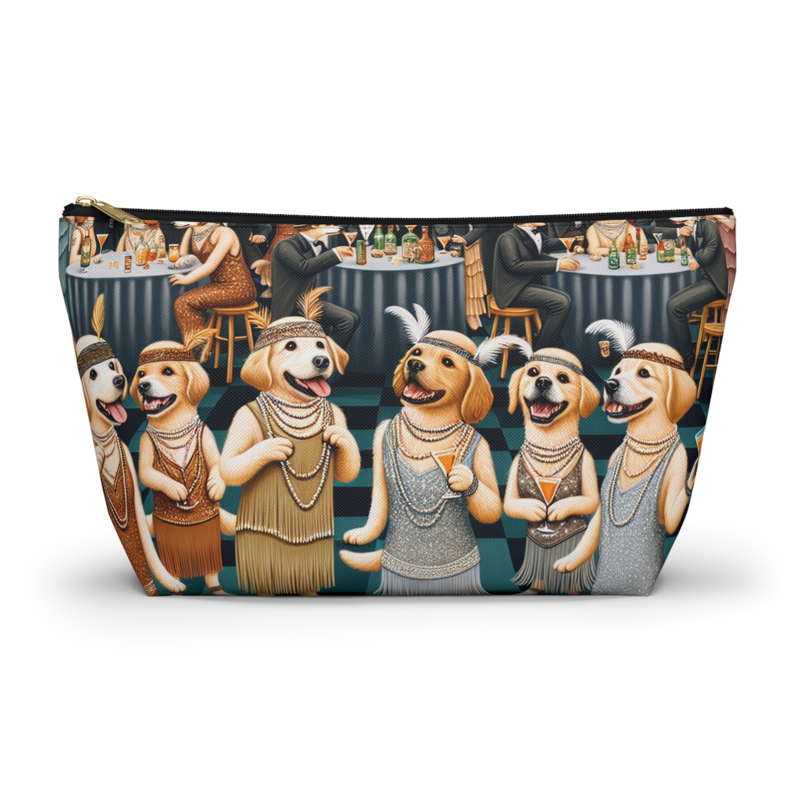 Makeup Bag, Gatsby Dogs Accessory Pouch w T-bottom, Cosmetic Organizer, Travel-image