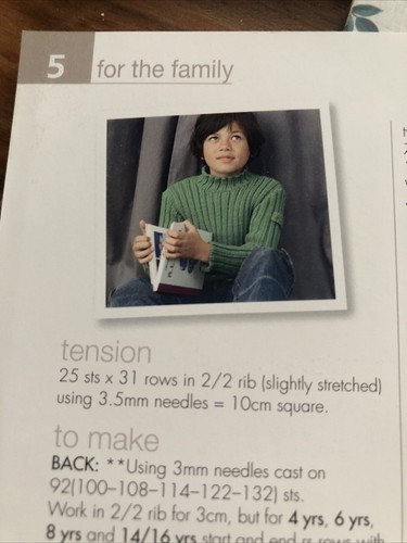 Bergere de France knitting pattern, Ribbed Sweater, Fisherman’s Rib Jumper, 4-16 - Picture 3 of 4