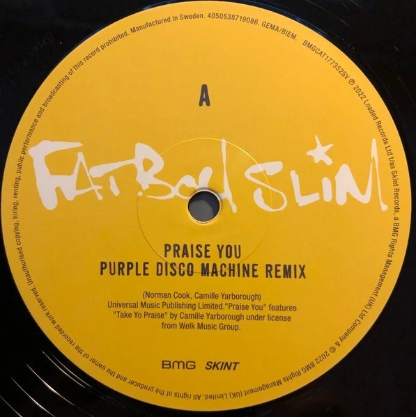 Fatboy Slim Praise You Right Here Right Now New & Sealed Vinyl - Image 3 of 4
