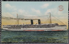 Los Angeles Steamship Co. SS Yale Harvard San Fran Ships Teich Antique Postcard