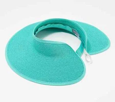 San Diego Hat Co Ultrabraid Wide Brim Visor with UPF 50 TEAL