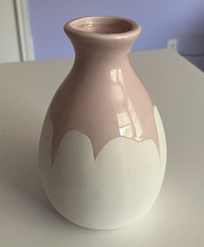 Isaac Mizrahi Loves XO Sienna Vase Keramik Pottery creme getaucht rosa Glasur - Bild 7 von 7