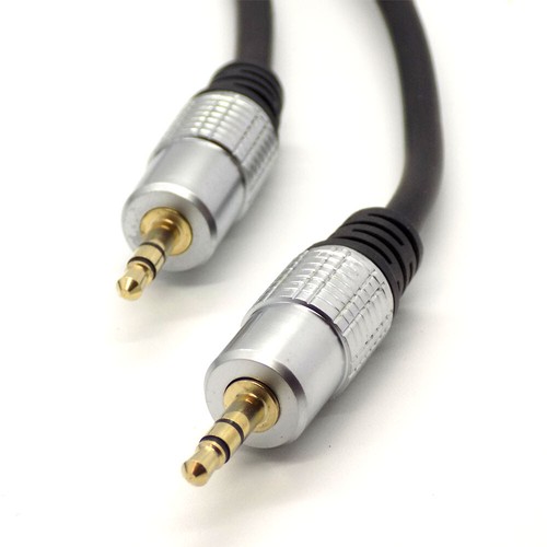 Audio Aux Cable 3.5mm Lead Male GOLD Jack For Headphone MP3 Car Phone 1m - 20m - Picture 5 of 12