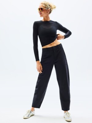 Athleta 16 Skyline High Rise Barrel Leg Pant Black NEW! 650012 | eBay