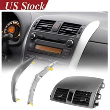 Center Dash A/C Outlet Air Vent Panel w/ Strip Trim For Toyota Corolla 2009-2013
