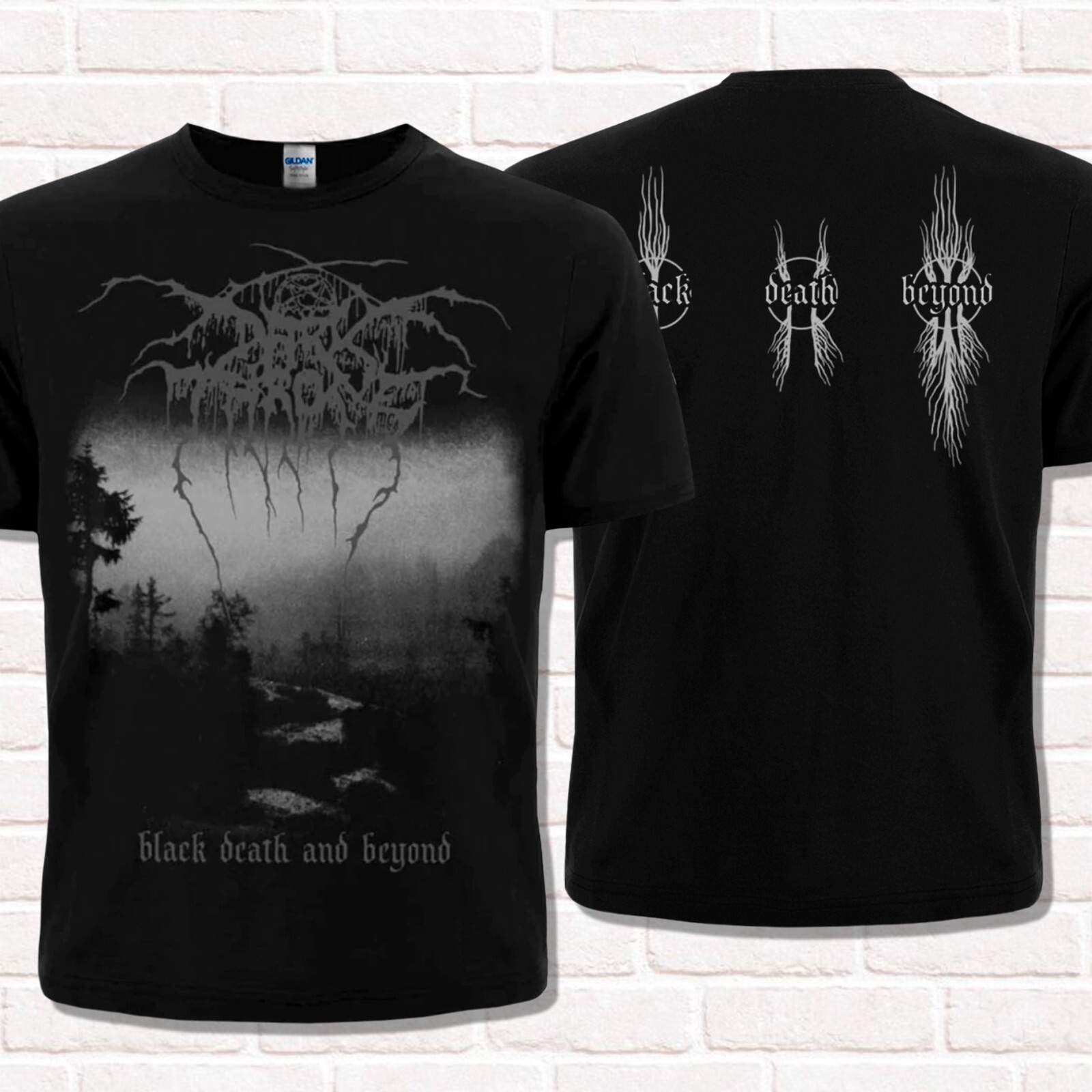 Camiseta negra Darkthrone, Black Death and Beyond. Verdadero Black Metal noruego.