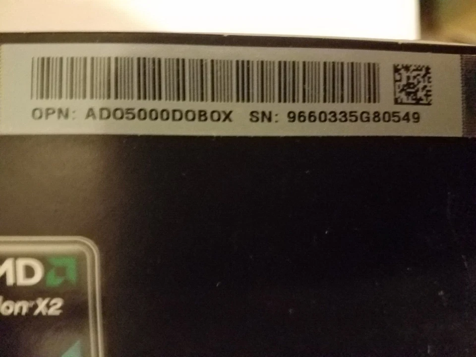 AMD Athlon 64 X2 5000 2 Core 1M L2 Cache 2.6 GHz Socket AM2 CPU ADO5000IAA5DOBOX - Image 3 of 3
