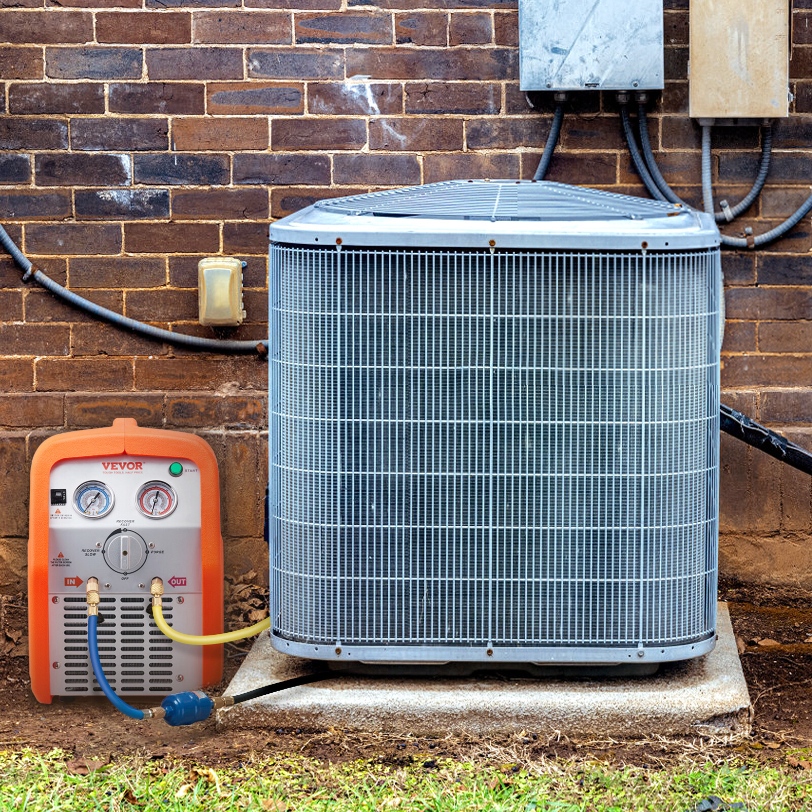Machine de récupération de réfrigérant VEVOR 1 HP pour vider sans résidu les circuits HVAC
