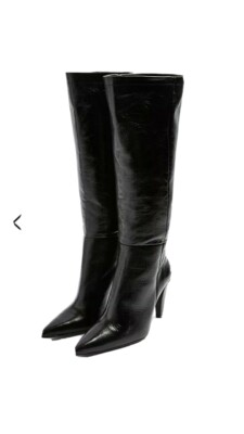 Topshop TAYLOR Leather High Leg Boots Size 5/38 US