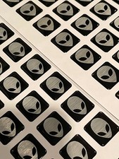 Alienware PC Alien Head Logo Restoration Computer Case Badge 1x1 DOMED Sticker
