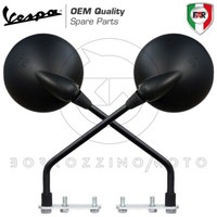 Kit Homologierte Spiegel Links Rechts Schwarz Vespa PX PE 125 150 200