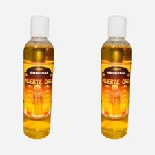 2 PACK- SANTA MUERTE ORO Agua Espiritual Para Limpias Baños Para Dinero 8 oz
