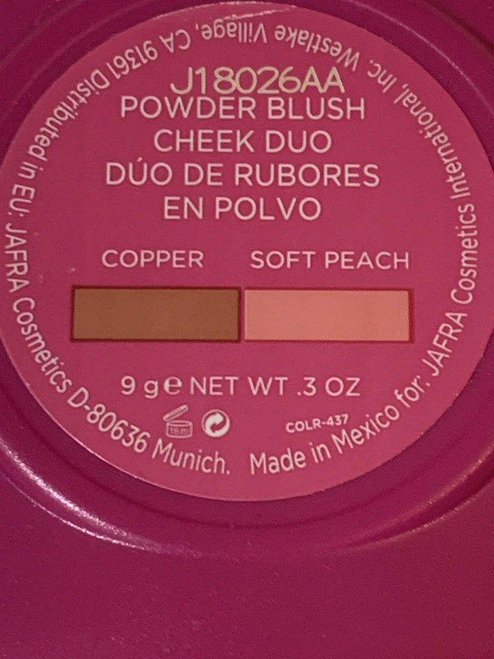 JAFRA Pretty Collection Polvo Rubor Cheek Dúo Cobre/Melocotón Suave .3 OZ/9 g Foto 2 de 4