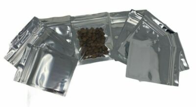 100 Bags Smell Proof Zip lock Resealable clear/foil Bags  4x6 ''each  