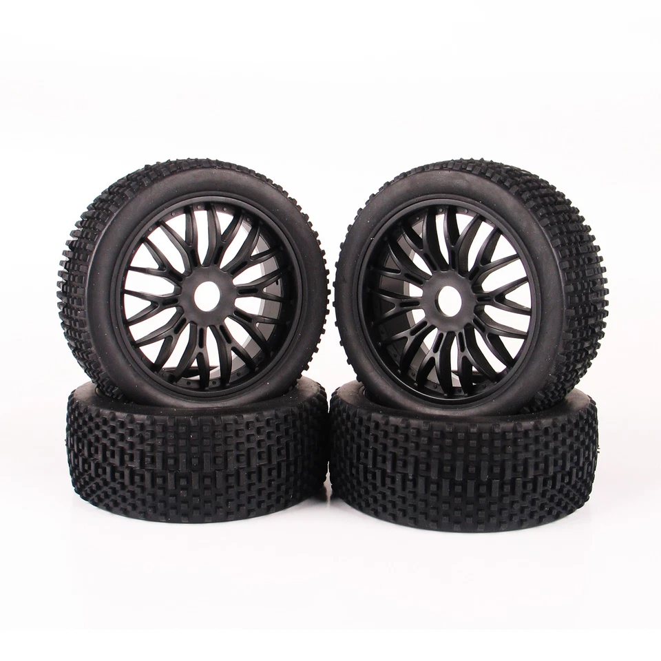 4Pcs Buggy Tires&Wheel 17mm Hex For HSP HPI Off-Road Model 1:8 RC Car - Image 4 of 4