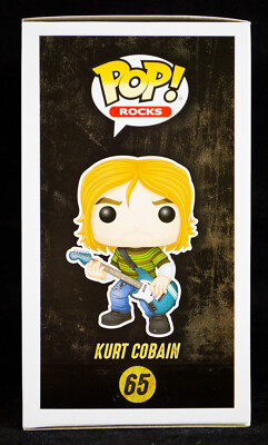 Funko Pop! Rocks Kurt Cobain #65 w/ Protector NIrvana Nevermind In