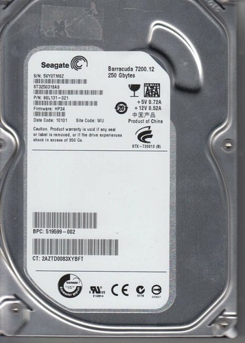 PCB Seagate ST3250318AS 3.5'' - Carte Circuit 100870 100535704 REV B FW CC46
