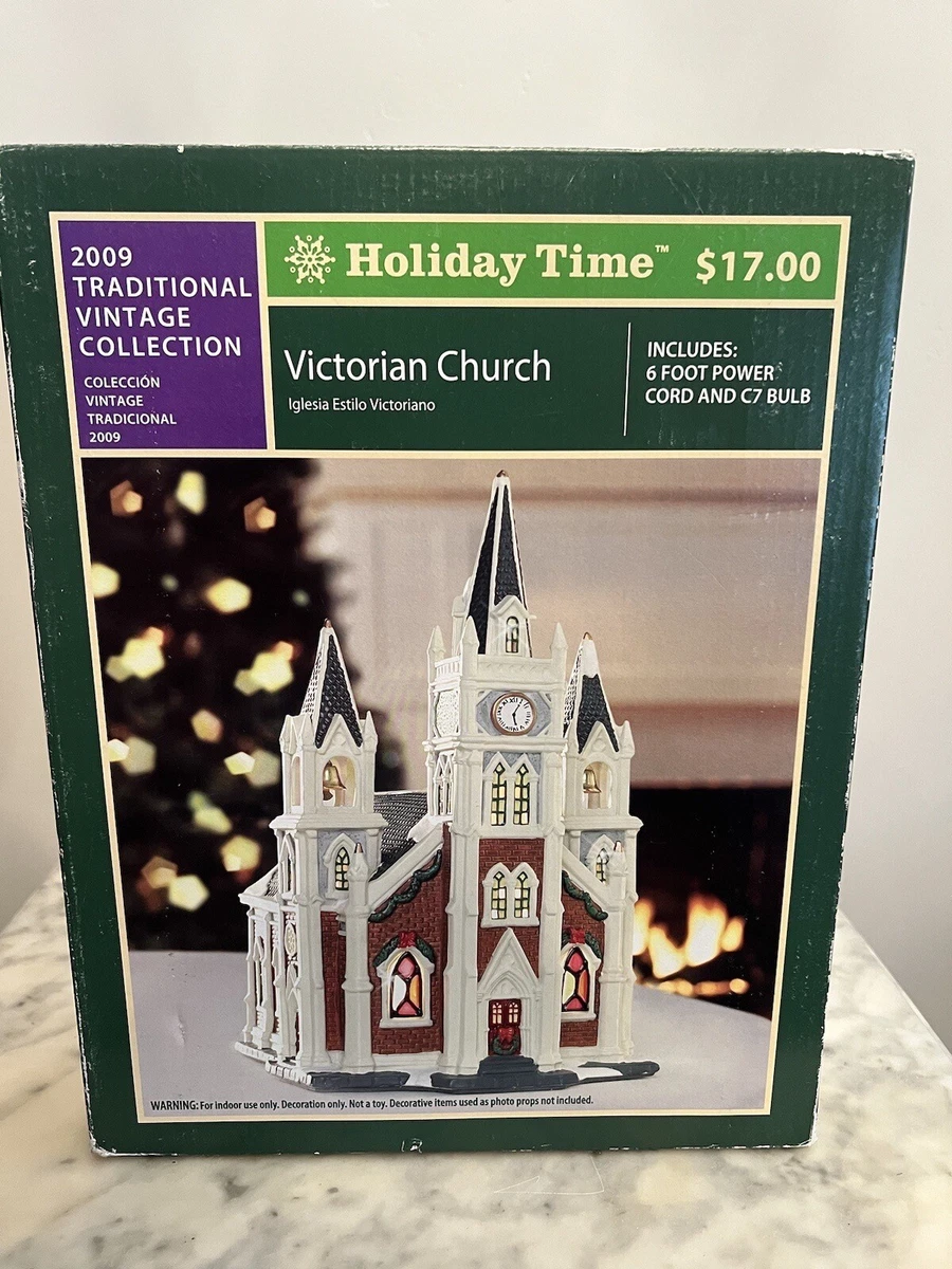 Holiday Time Victorian Christmas Village Church Preowned In Box | eBay