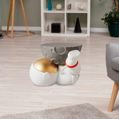 End Table Resin Astronaut Statue Gift Figurine Decorative Stool Foot Stool Small - Picture 2 of 7