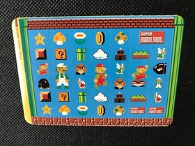 Super Mario Bros Famicom History Book Sealdass Sticker Japanese NINTENDO Rare