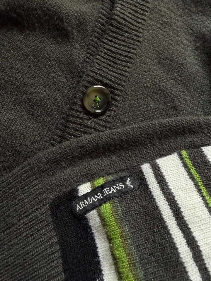 A Funky Cardigan Sweater for men by Armani Jeans - Size L - Slim Fit - Fast Ship - Image 3 of 4