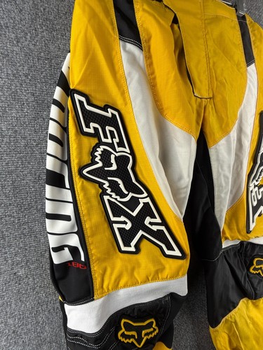 Fox Racing Pants 180 Motocross Riding Dirt Bike Padded Pants Yellow Size 34 - Picture 4 of 18