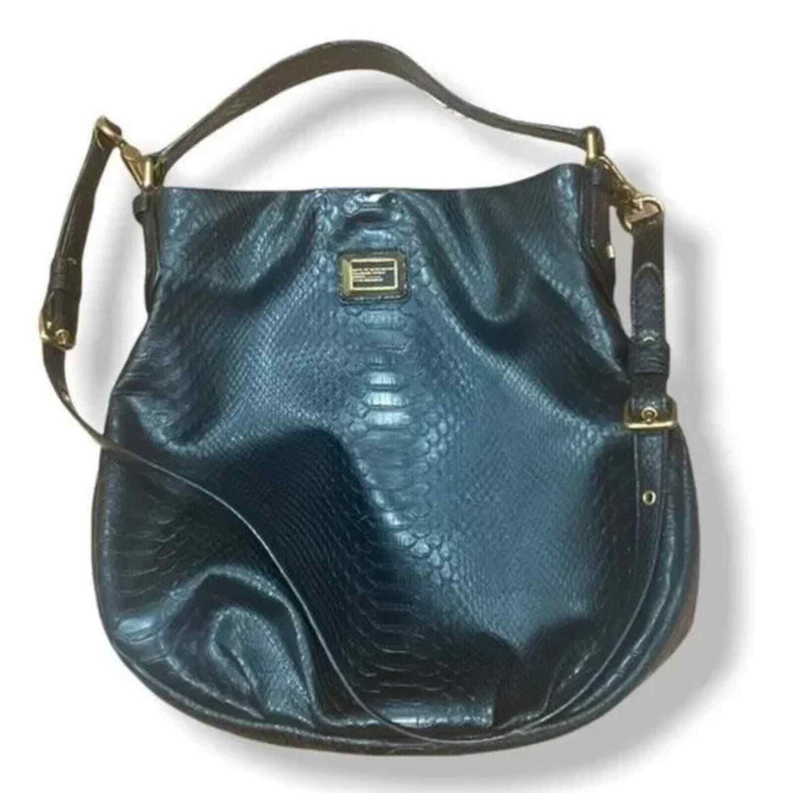 MARC BY MARC JACOBSs Black Embossed Python Leathe… - image 3