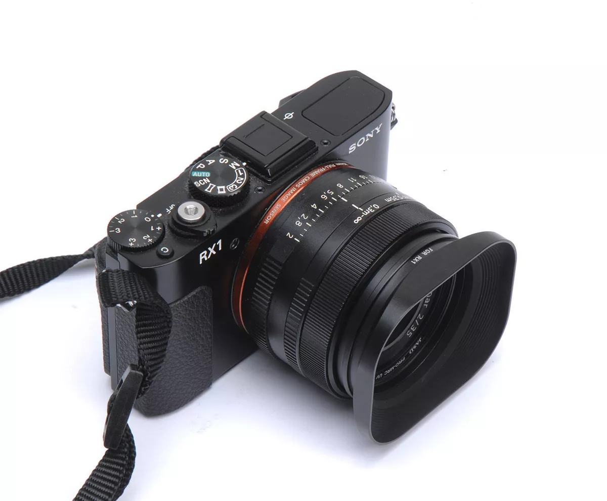 Black Metal Bayonet Lens Hood Shade for Sony DSC RX1 RX1R RXRII