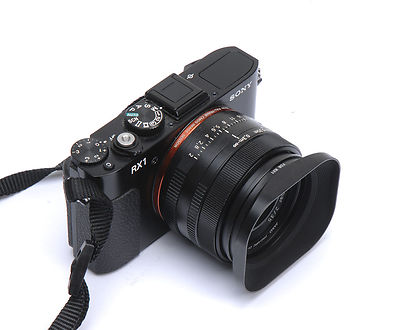 Black Metal Bayonet Lens Hood Shade for Sony DSC RX1 RX1R RXRII Replaces