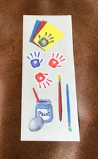 🔥VINTAGE Creative Memories Stickers SCHOOL SUPPLIES ART PAINT HANDPRINT NOS *