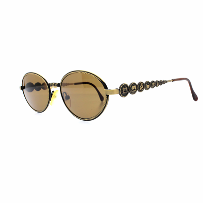 小物 FENDI Vintage Gold logo sunglasses Fendi Vintage Gold Tortoise Logo Sunglasses FS 214