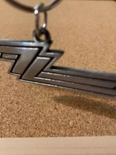 ZZ TOP Outline/Oxidized Key Chain Metal Durable Rock Texas