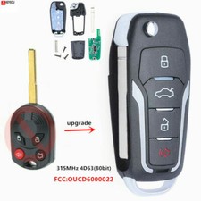 Upgraded Flip Key Remote For 2012-2018 Ford Focus Chip Keyless Entry Alarm Fob