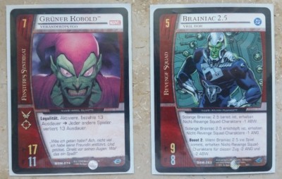 VS System - Trading Cards - Brainiac 2.5 - Green Goblin - RARE - Marvel - DC