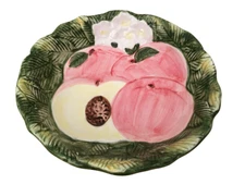 Takahashi San Francisco Multi-Colored Fruit & Leaf Hand Painted 6 3/8 in. Bowl