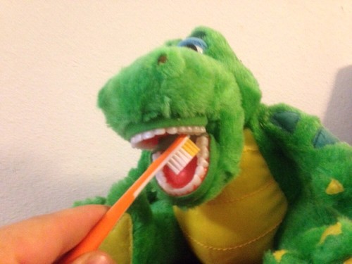 Modelo de cepillo de dientes dental dinosaurio de odontología pediátrica - Imagen 5 de 5